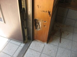 玄関木枠蟻害